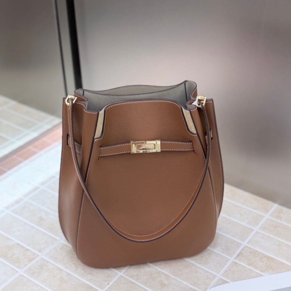 Luxury Bags Leather - حقيبة دلو جديدة بتصميم كلاسيكي، حقيبة