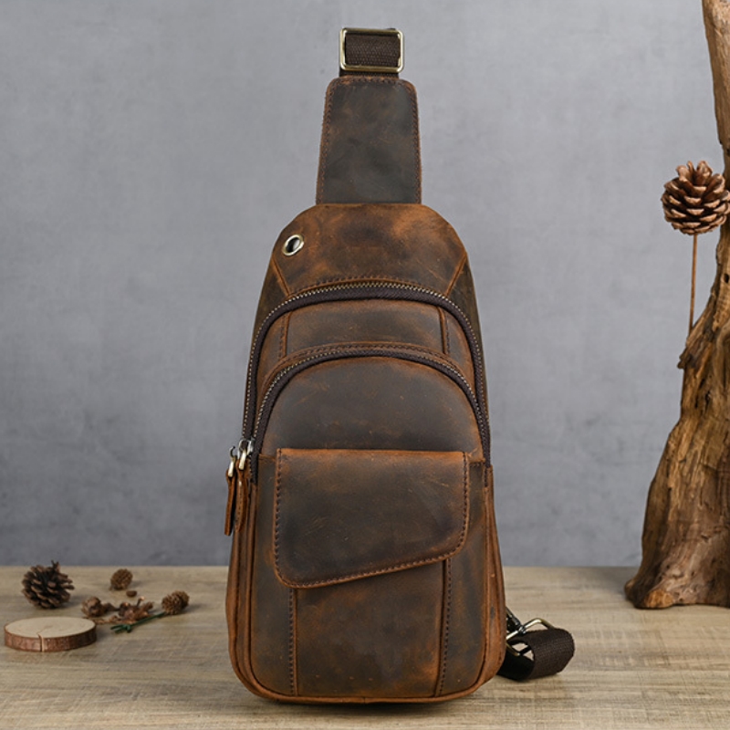 حقيبة صدر رجالية فاخرة متعددة  - مراجعة Luxury Bags Leather وسعره