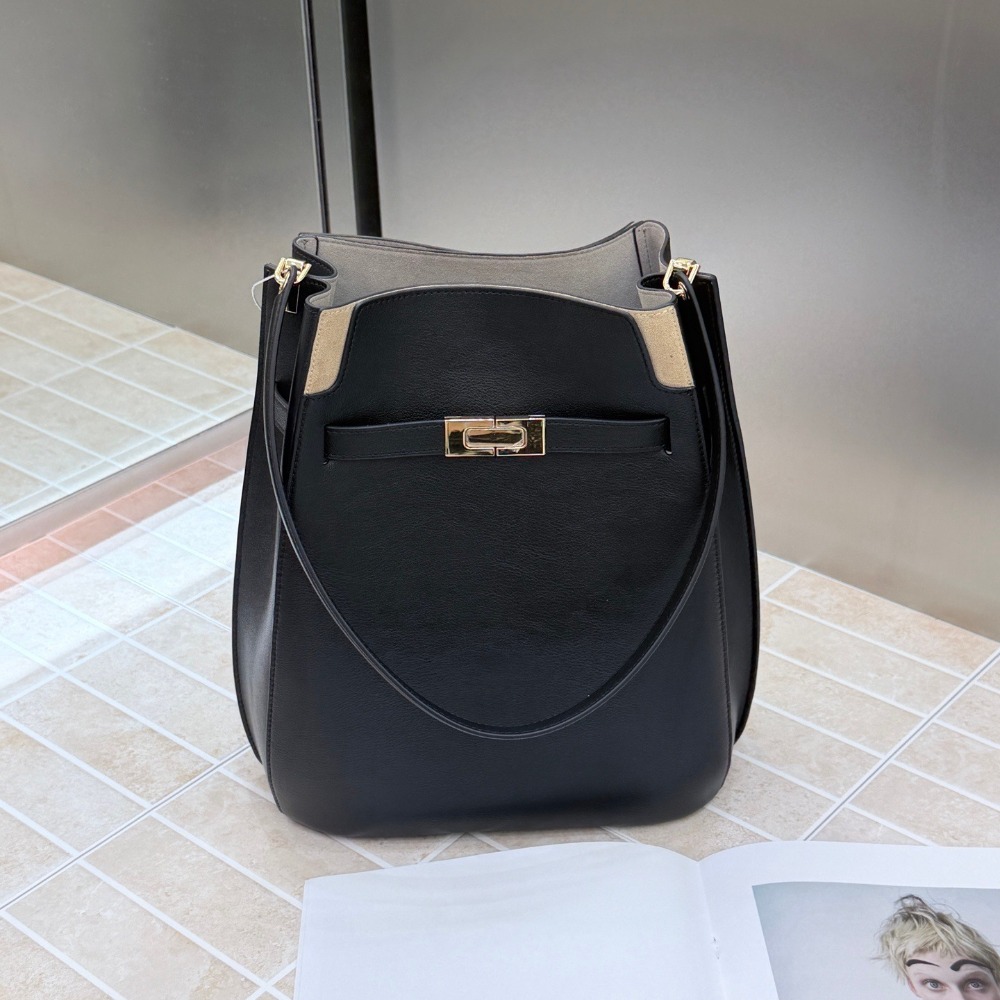 حقيبة دلو جديدة بتصميم كلاسيكي - مراجعة Luxury Bags Leather وسعره